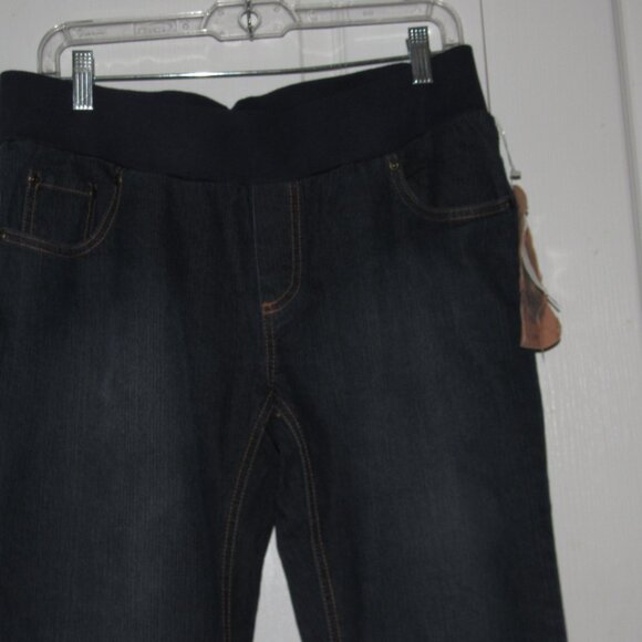 NWT HOUSE OF FREEDOM Dark Wash Pull-On Blue Jeans Size L - Picture 2 of 7